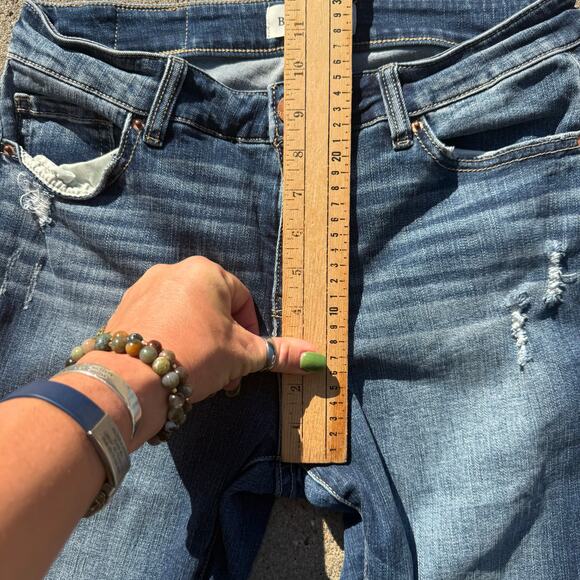 BKE Gabby 27x27 Curvy Fit High Rise Ankle Skinny Distressed Blue Jeans ABK2875A - Picture 8 of 9